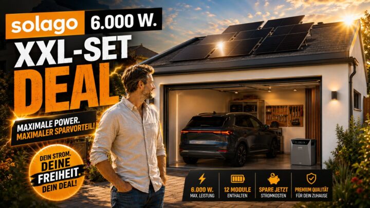 solago 6.000-Watt-Set mit Anker SOLIX 4 Pro: 600 Euro unter UVP