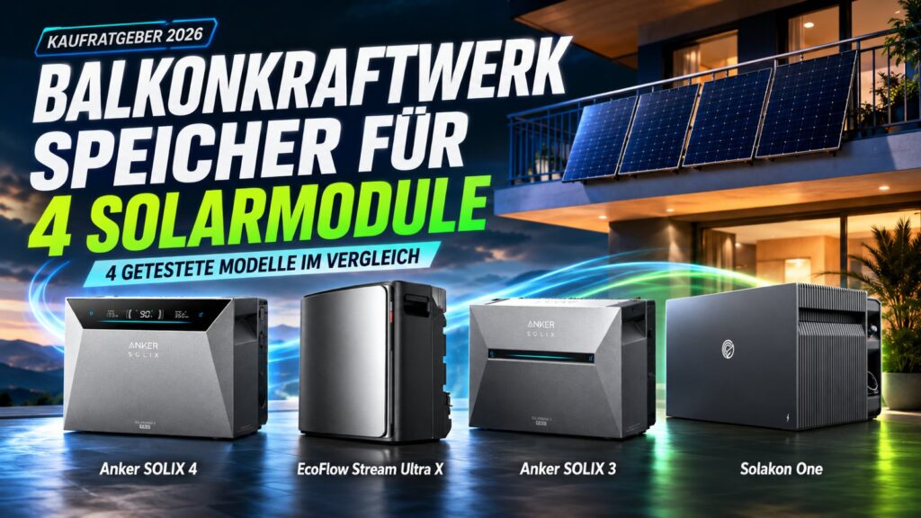 Ratgeber: Die vier besten Balkonkraftwerk Speicher für vier Module
