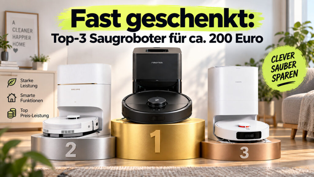 Budget-Saugroboter unter 200 Euro: Roborock vs. Dreame vs. Xiaomi – einer setzt sich durch