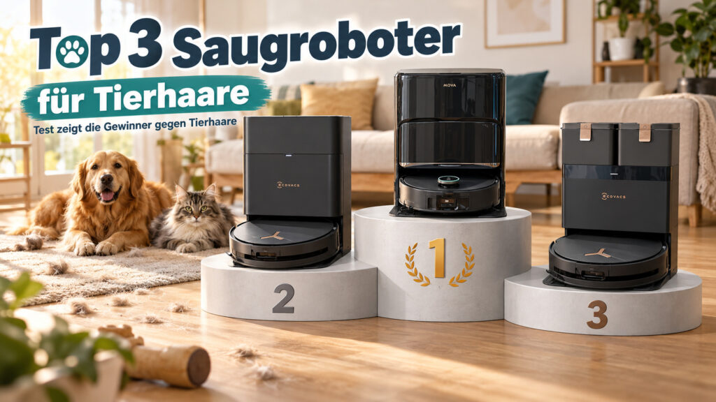 Top-3 Saugroboter für Tierhaare
