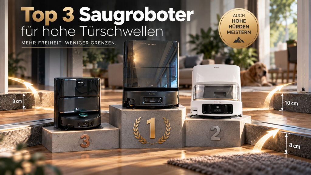 Top-3 Saugroboter für hohe Türschwellen