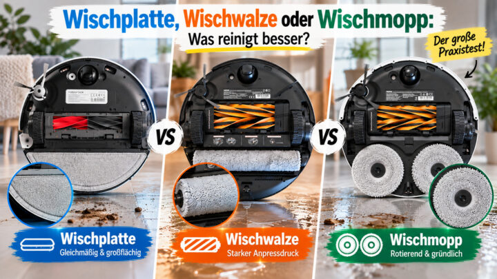 Walze, Mopp oder Platte? Welche Saugroboter-Technik passt wirklich zu dir?