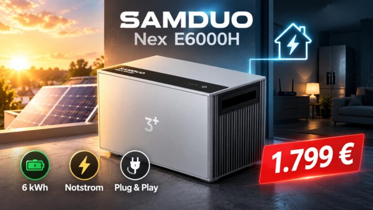 SAMDUO Nex E6000H im Deal: 6-kWh-Speicher mit Notstrom – für 1.799 €