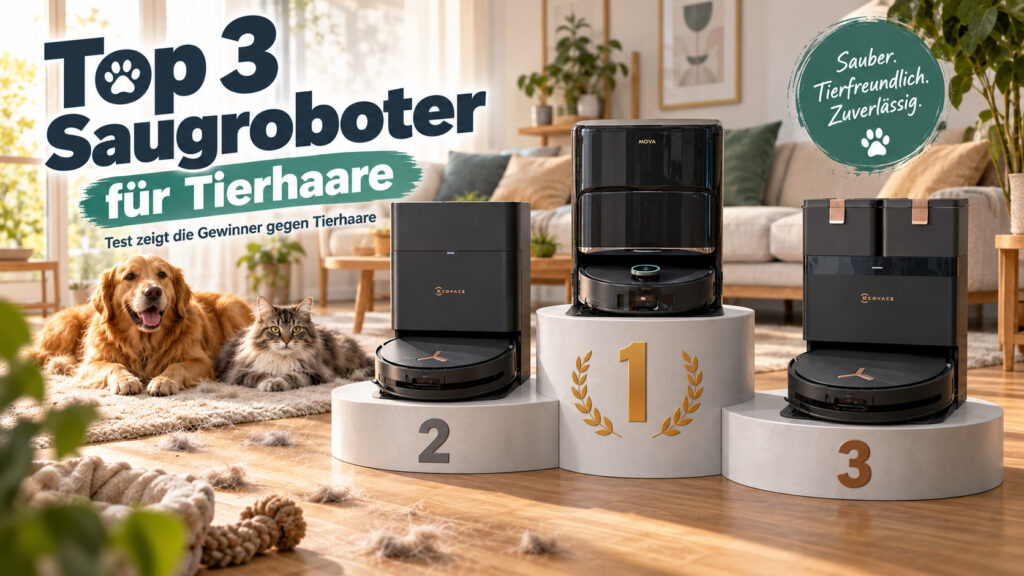 Top 3 Saugroboter für Tierhaare – und einer kostet weniger als gedacht