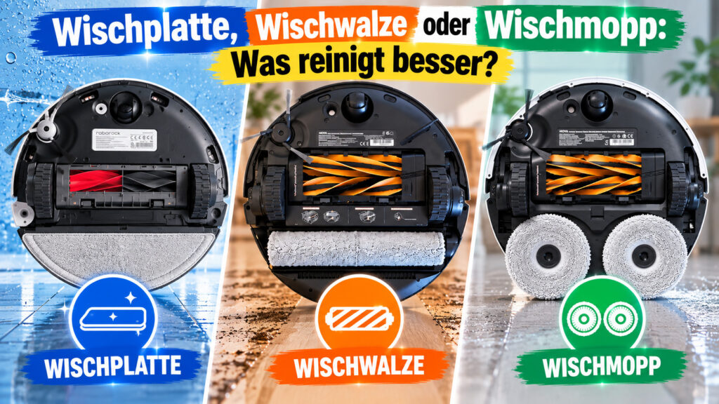 Walze, Mopp oder Platte? Welcher Wischroboter passt wirklich