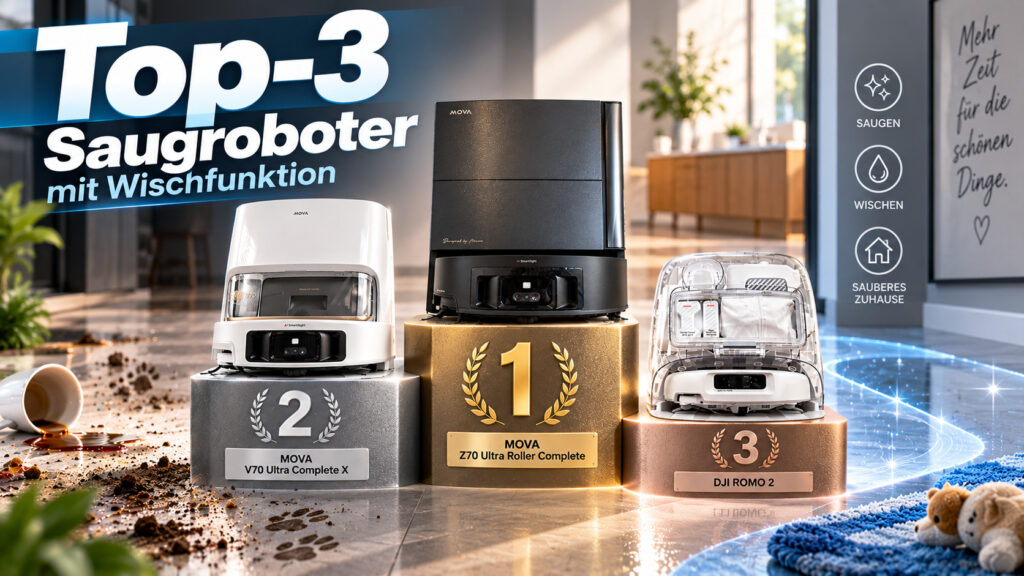 Die Top-3 Saugroboter mit Wischfunktion