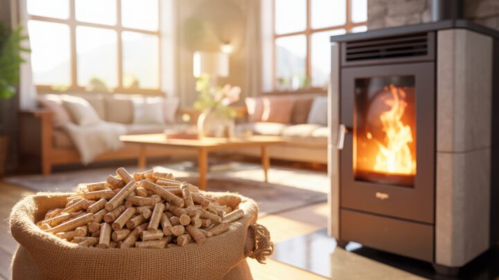 Pelletofen ins Heizsystem integrieren und Pellets automatisch fördern