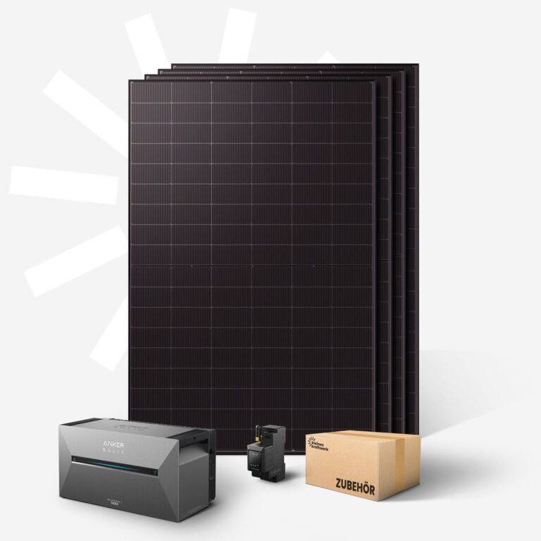 Kleines Kraftwerk Quattro XL 2000Wp mit Anker SOLIX Solarbank 3 Pro