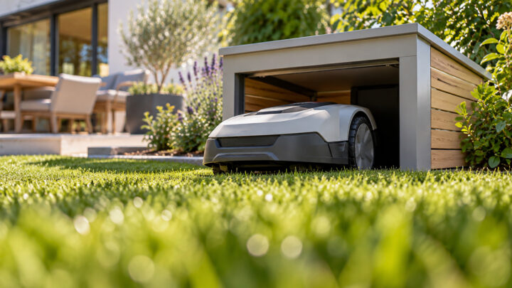 Mähroboter-Garage: Die besten Modelle – auch für GPS-Roboter