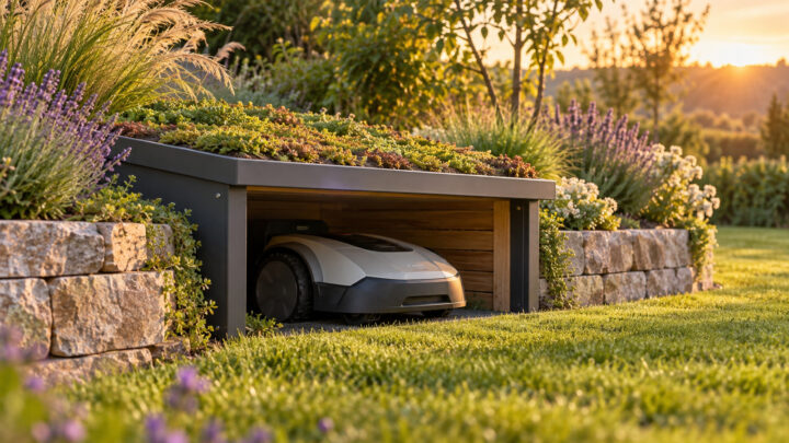 Mähroboter-Garage: Darum ist sie oft sinnvoller als gedacht