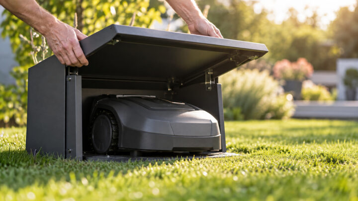 Mähroboter-Garage: So schützt man Roboter und Ladestation richtig