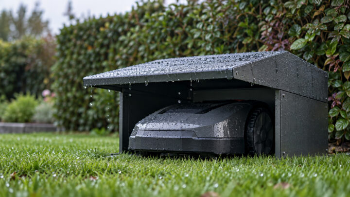 Mähroboter-Garage 2026: Diese Modelle halten Regen & Sonne ab