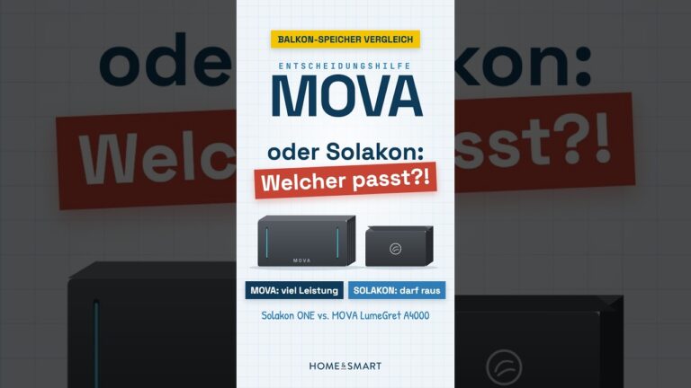 MOVA A4000 oder Solakon ONE: Welcher Balkonkraftwerk-Speicher passt zu dir?