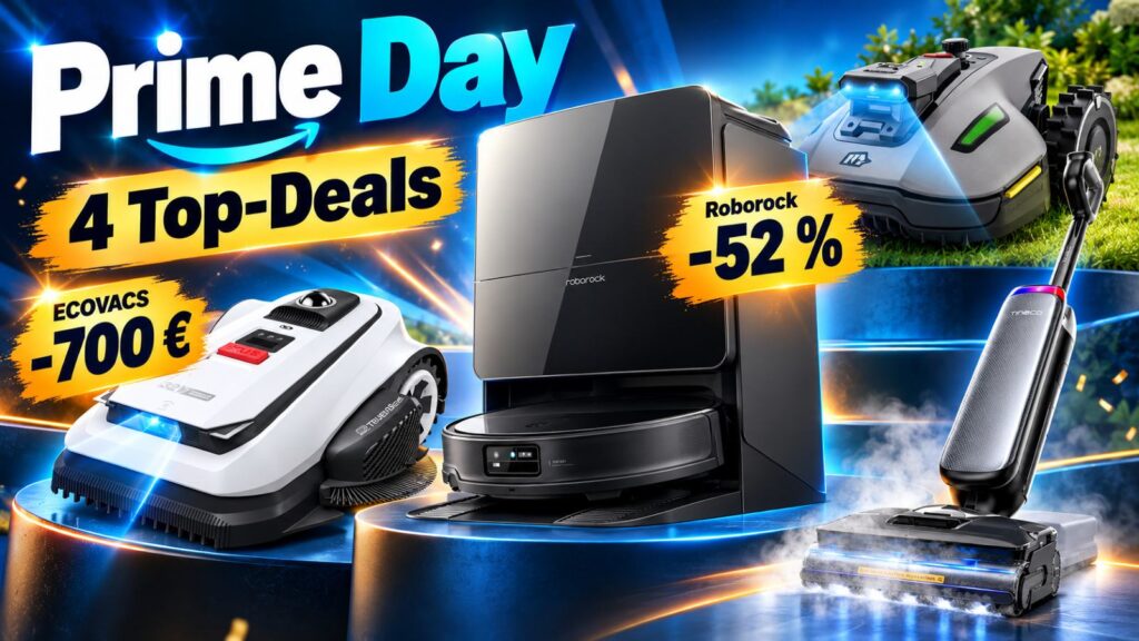 Prime Day: Roborock-Saugroboter zum halben Preis, ECOVACS-Mähroboter 700 Euro billiger – die 4 besten Deals