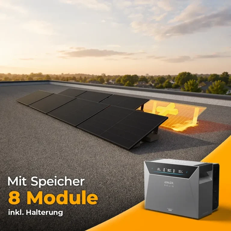 Solago 4000 W Komplettset Flachdach/Boden mit Anker SOLIX 4 Pro