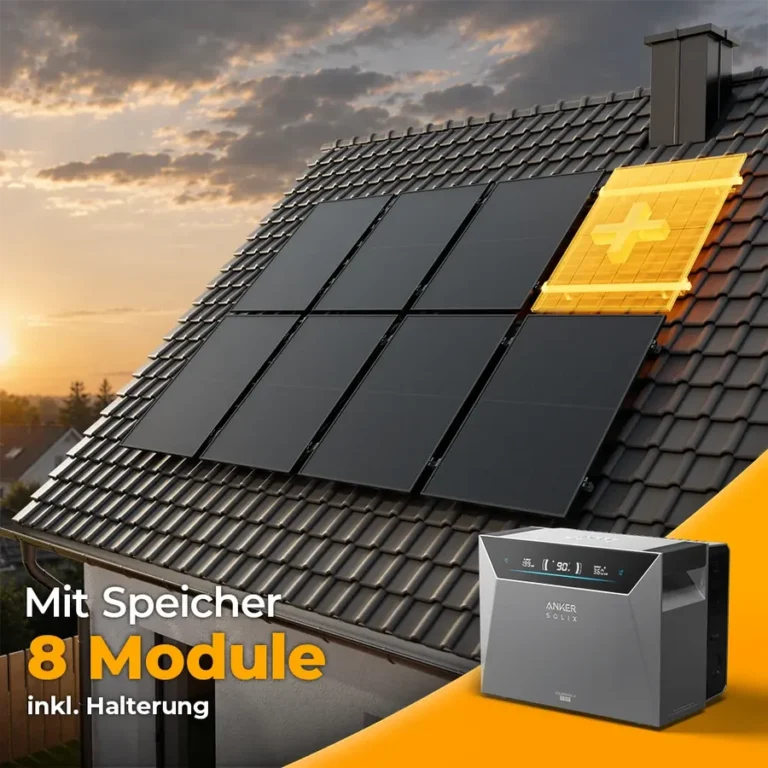 Solago 4000 W Komplettset Schrägdach mit Anker SOLIX 4 Pro