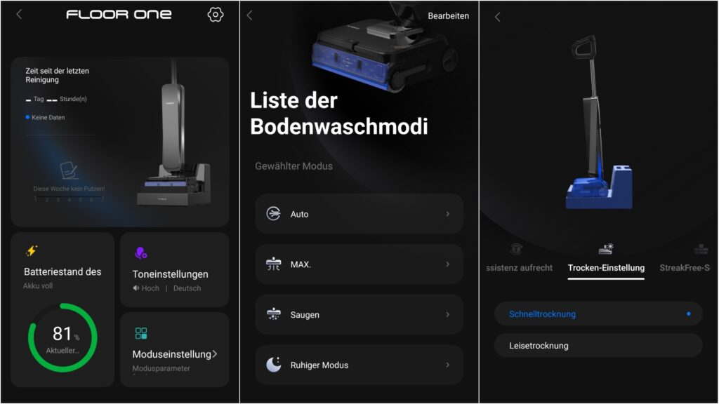 Das meiste lässt sich am Gerät selber einstellen. Feintuning und persönliche Präferenzen legt man über die App fest.